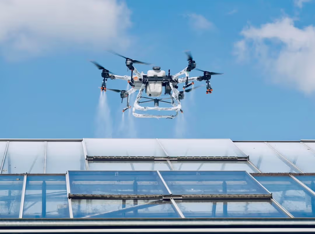 drone shading greenhouse